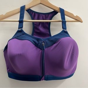 Wacoal Zip Front Contour Sports Bra Size 40DDD